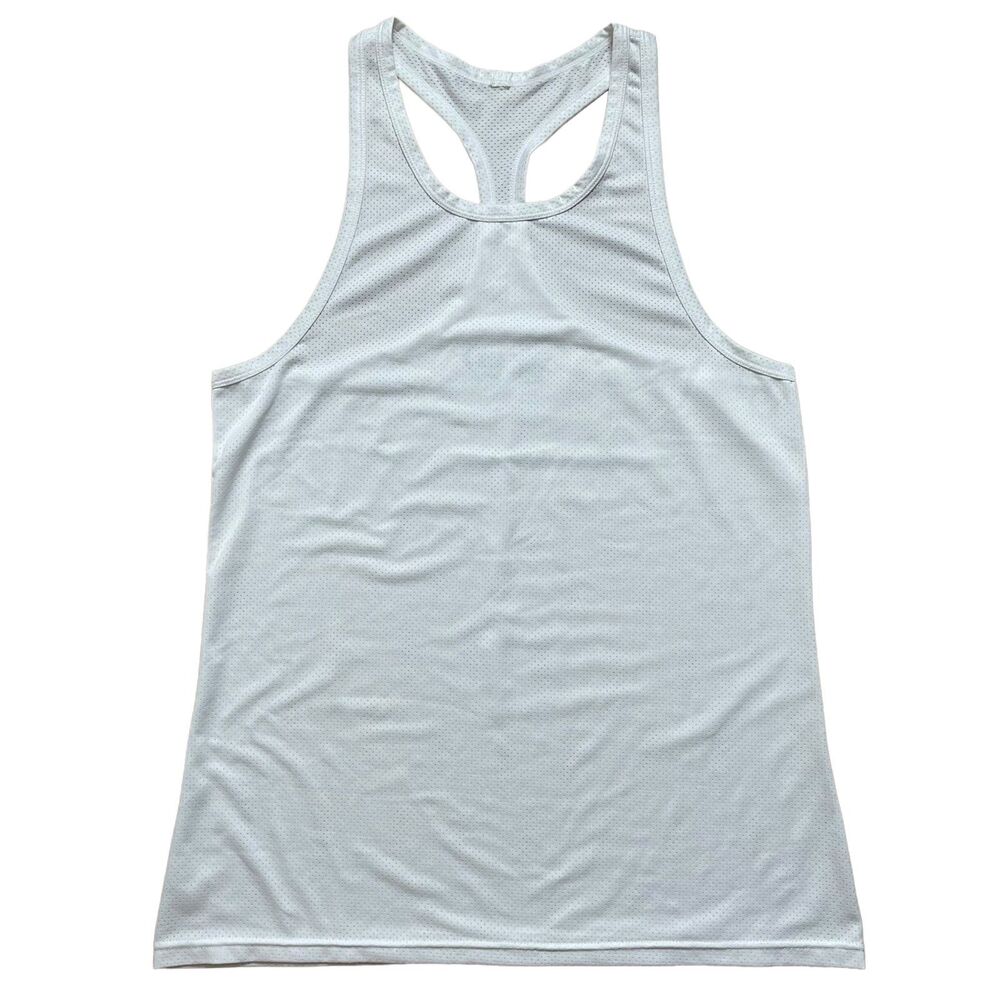 ZYIA Active White Mesh Seamless Racerback Athletic Tank Top Size XXL